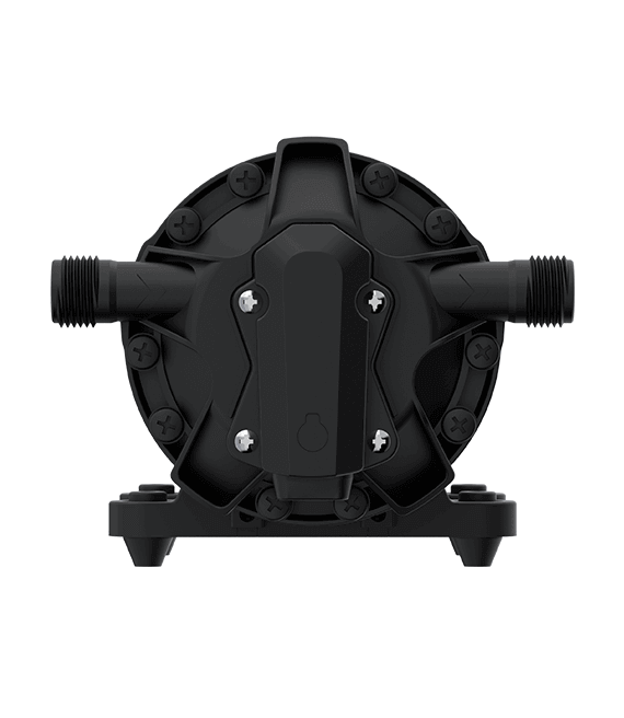 5GPM 12V Diaphragm Pump 60PSI Top View, by Seaflo, sold by Off-Grid Living Solutions Provider, The Cabin Depot Canada/USA