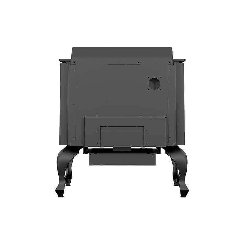 Drolet Columbia II Wood Stove front view - Cabin Depot medium-sized efficient model, heats up to 1,800 sq ft, free shipping option.