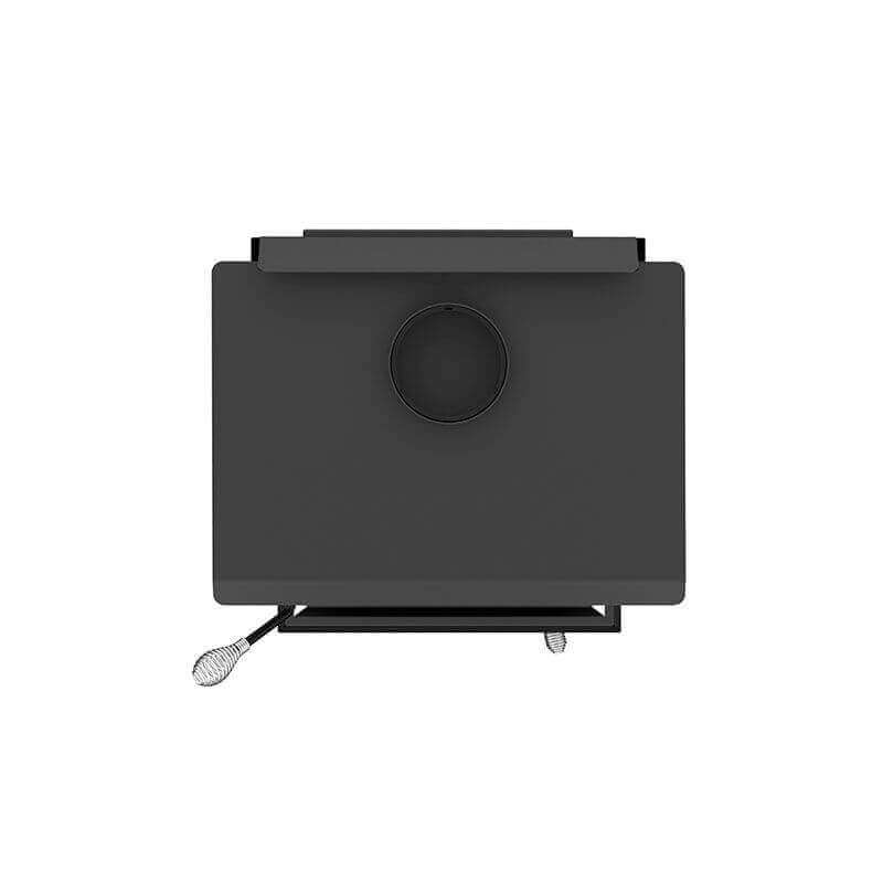 Top view of Drolet Columbia II Wood Stove from Cabin Depot, ideal for 1,800 ft² spaces, 65,000 BTU, EPA certified, eco-friendly heating option.