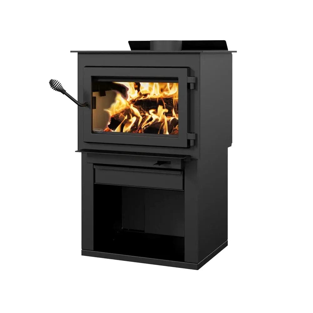 Drolet Deco Alto Wood Furnace - 75,000 BTU/h, ideal for spaces up to 2,100 ft², available at Cabin Depot with free shipping.