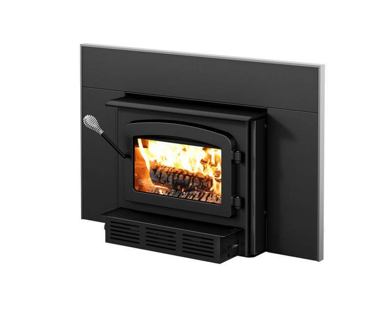 Drolet Escape 1800-I Wood Insert for heating up to 2,100 ft², available at Cabin Depot, non-catalytic, 75,000 BTU/h