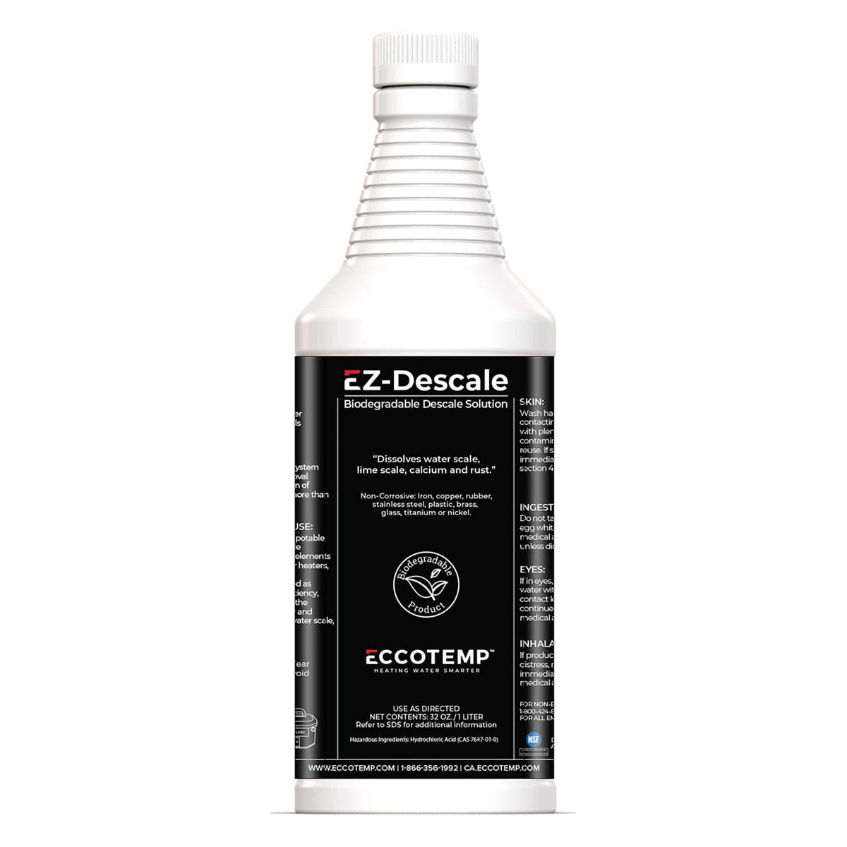 Eccotemp EZ-Flush System Descaler Kit - Cabin Depot, eco-friendly solution for tankless water heaters removing water scale and rust.
