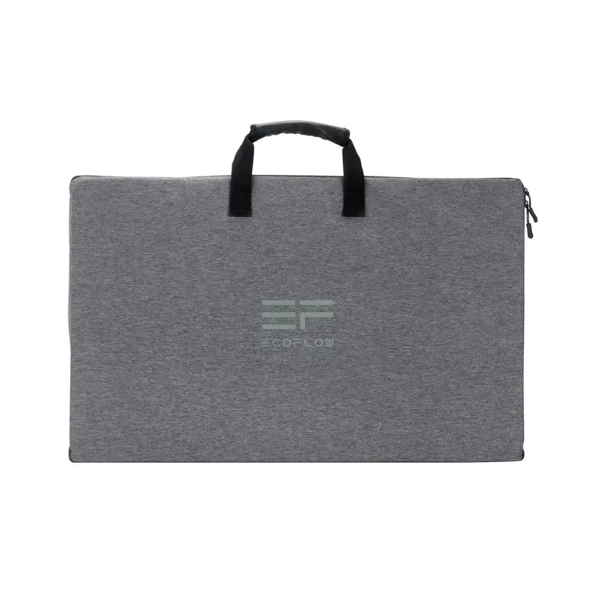 EcoFlow 160W Portable Solar Panel in gray case, foldable for easy transport. Available at Cabin Depot with free shipping in Canada.