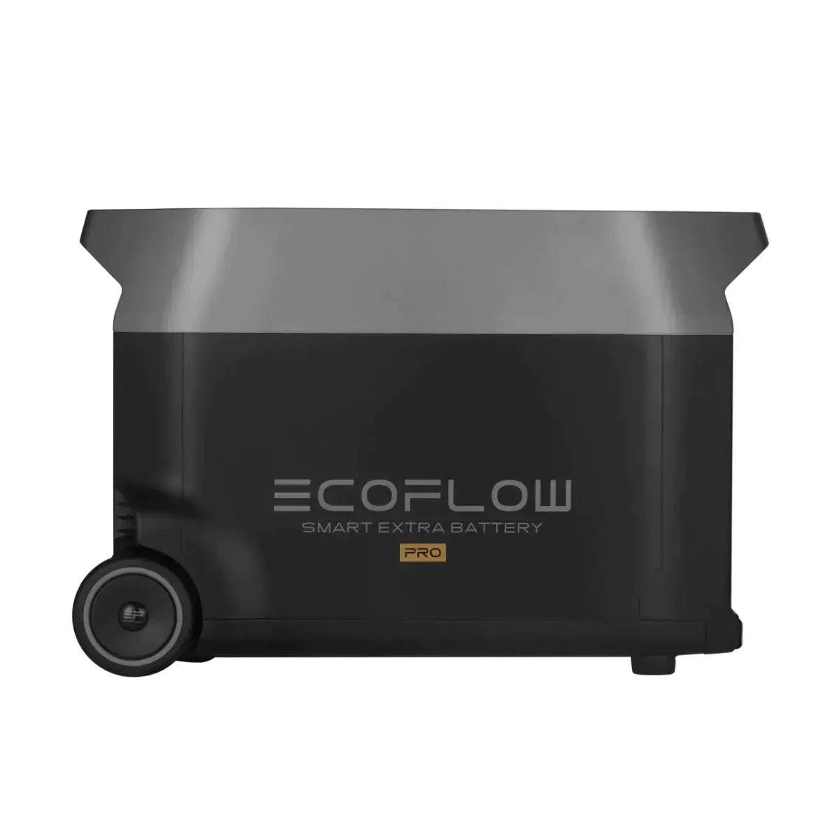 EcoFlow DELTA Pro Smart Extra Battery, double capacity to 7200Wh, off-grid use. Available at Cabin Depot. Ideal for solar and EV charging.