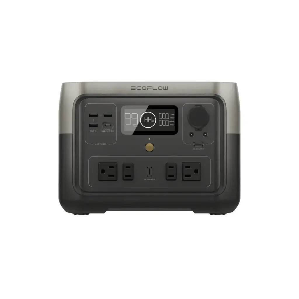 EcoFlow RIVER 2 Max Portable Power Station with X-Stream Charge, available at Cabin Depot, front view.