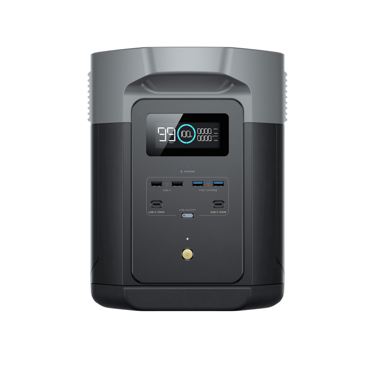 EcoFlow DELTA 2 Max Portable Power Station - Quiet, fume-free 2400W solar generator available at Cabin Depot.
