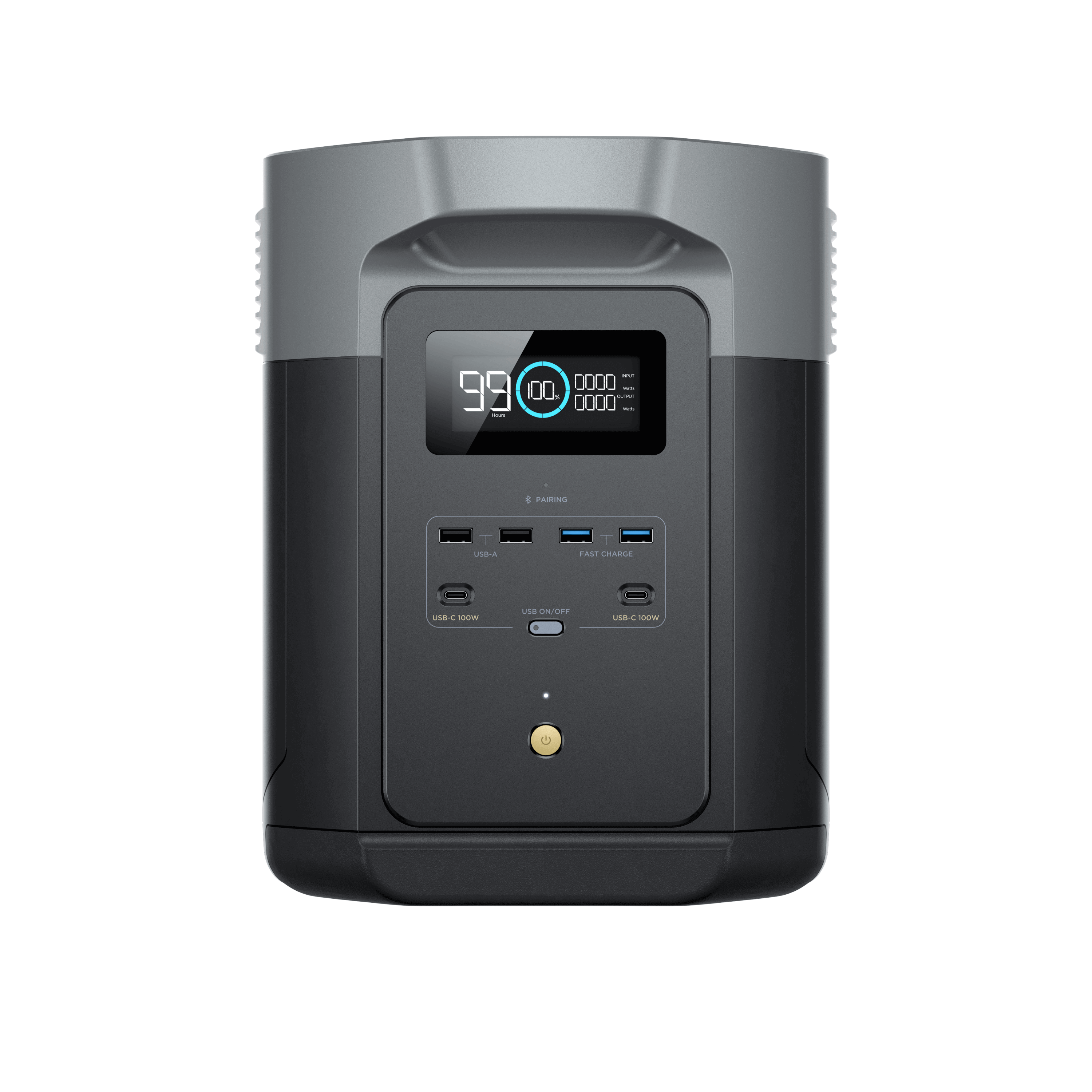 EcoFlow DELTA 2 Max Portable Power Station - Quiet, fume-free 2400W solar generator available at Cabin Depot.