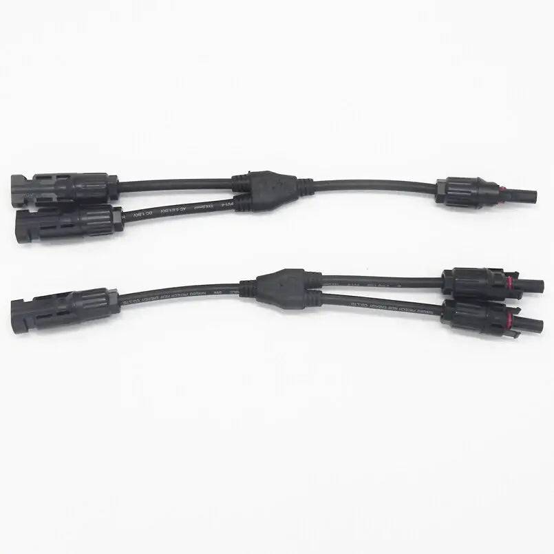 Solar panel cable connectors for EcoFlow DELTA 2 Max, compatible with Cabin Depot power stations, enhance portability and efficiency.
