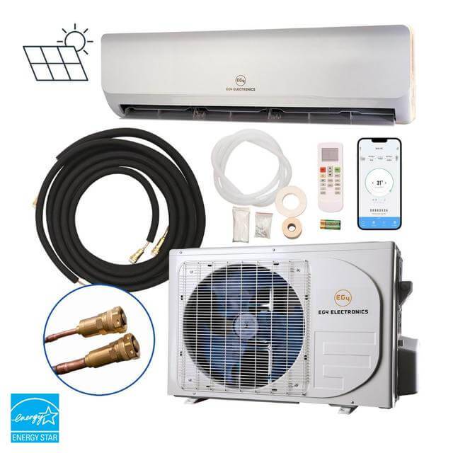 EG4 24,000 BTU Hybrid AC/DC Mini Split DIY by Cabin Depot, energy-efficient mini-split HVAC system with solar compatibility.