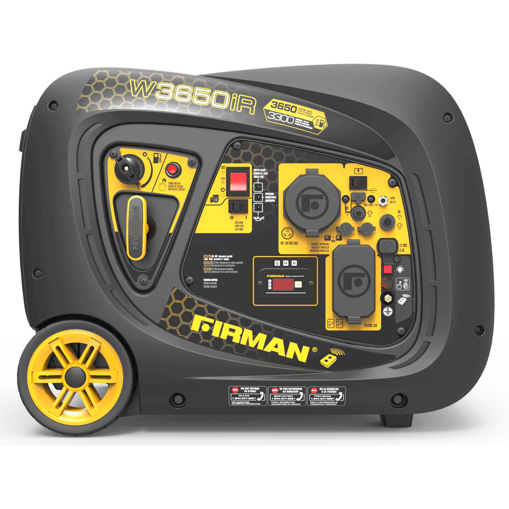 Firman 3650W Whisper Series Gas Generator, Remote Start, cETL, CARB Certified, Available at Cabin Depot