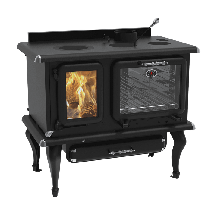 J.A. Roby Marmiton Wood Burning Cookstove, eco-friendly stove perfect for cabins and cottages, available at Cabin Depot.
