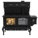 J.A. Roby Newton Wood Burning Cookstove at Cabin Depot, features oven, cooktop, water tank, heats 1000-2500 sq ft, CSA certified.
