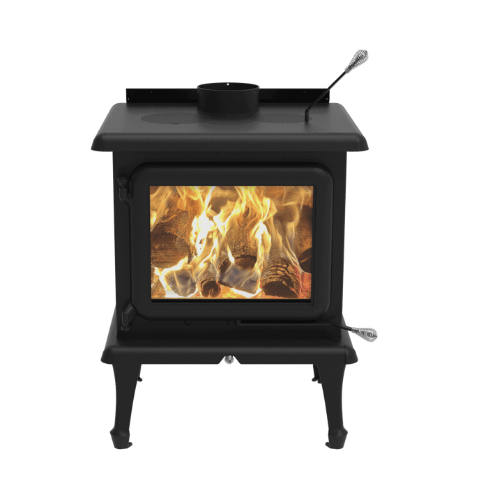 J.A. Roby Sirius Wood Stove from Cabin Depot - Eco-friendly, CSA certified for mobile homes, features a stylish, compact design.