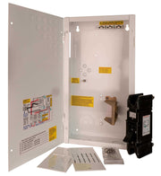 MidNite 250A Mini DC Disconnect with white powder coated aluminum chassis, featuring dinrail and panel mount breaker slots - Cabin Depot