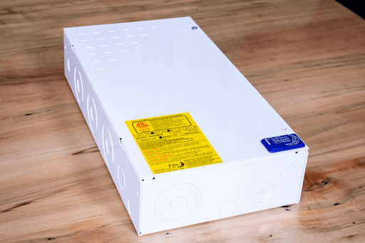 MidNite 250A Mini DC Disconnect with white powder-coated aluminum chassis by Cabin Depot, featuring multiple breaker slots.