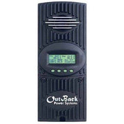 Outback Power FM60 MPPT Charge Controller with LCD, available at Cabin Depot, optimizes solar panel power for battery recharging.
