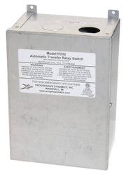 Progressive Dynamics 50A 120/240V Automatic Transfer Switch for Cabin Depot with screw-type wiring terminals.