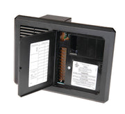 Mighty Mini AC/DC Distribution Panel with 45 Amp Charger by Cabin Depot, showing open front access for Inteli-Power Converter.