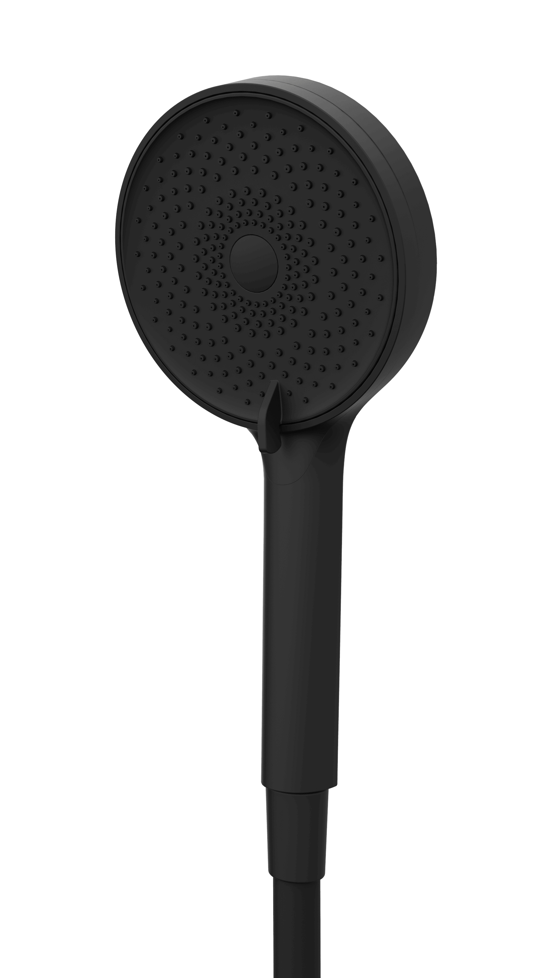 RainStick Shower in matte black, Cabin Depot exclusive, water-efficient smart showerhead for modern bathrooms, energy-saving design.