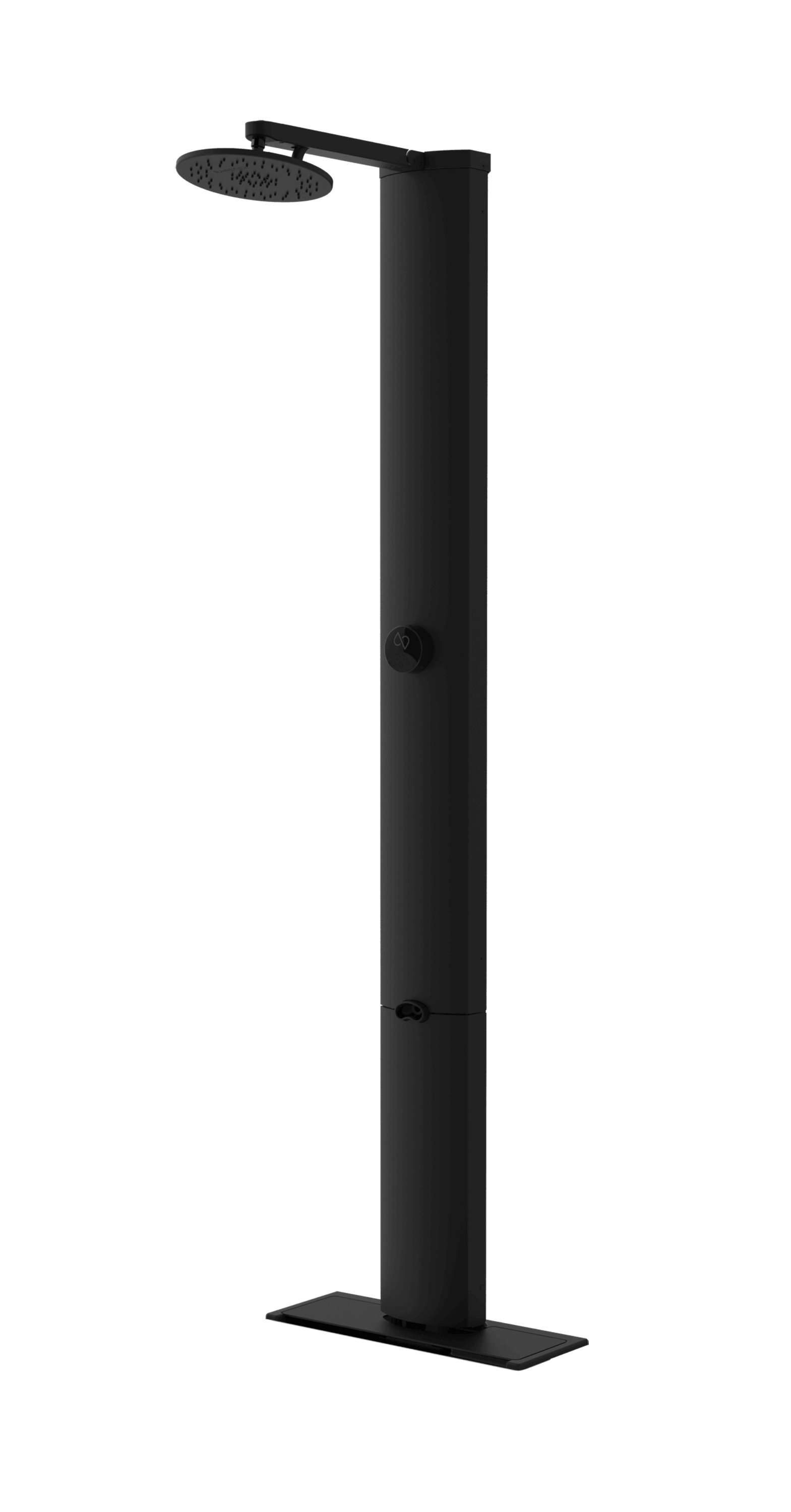 RainStick Shower in matte black from Cabin Depot, conserving 80% water and energy, ideal for smart home installs, new builds, remodels.