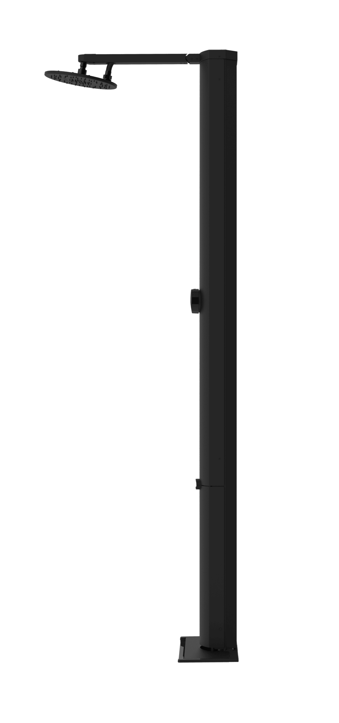 RainStick Shower in matte black from Cabin Depot, smart home compatible, water-saving technology, ideal for new builds and remodels.