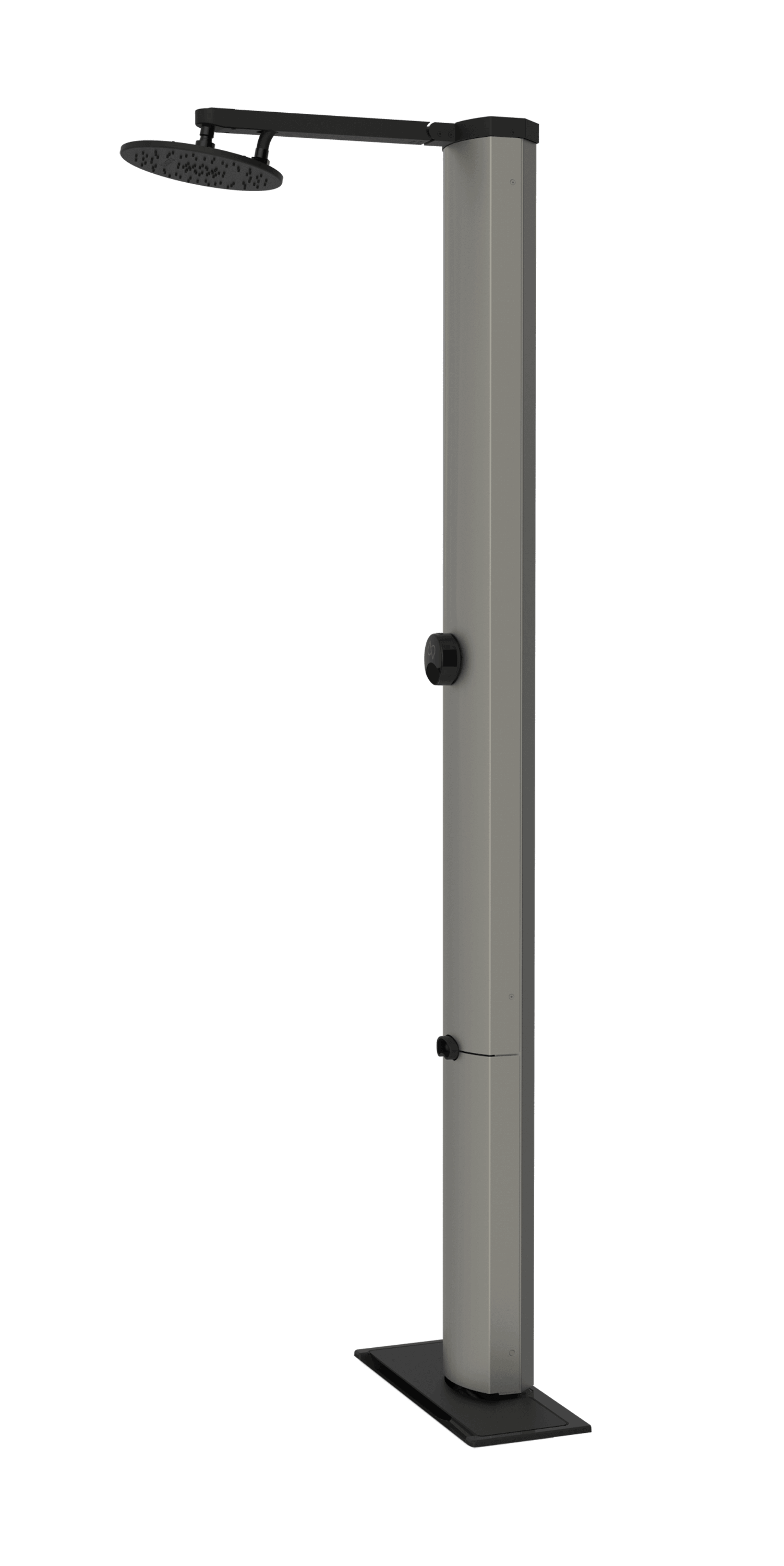 RainStick Shower in matte black from Cabin Depot, double water flow, smart home integration, eco-friendly design.