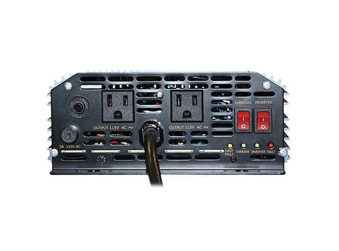 Samlex 1500W 12V Modified Sine Inverter Charger - Back View | Cabin Depot - SAM-1500C-12 Inverter with 30A Transfer Switch