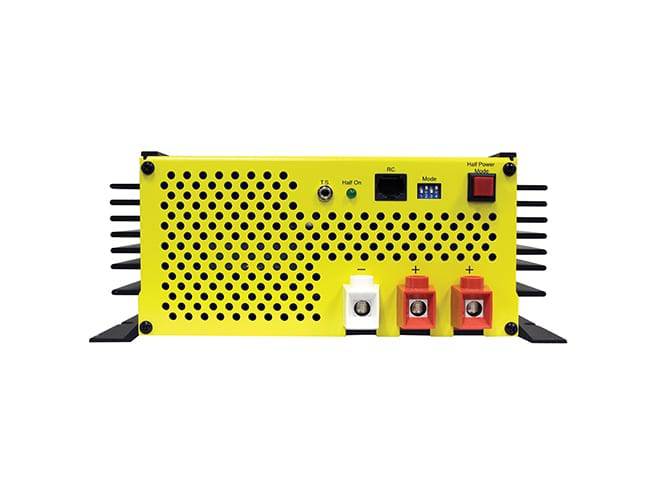 Samlex 24V 25A SEC Battery Charger back view at Cabin Depot. Advanced three-stage charger for lead-acid batteries from 120V/230V AC source.