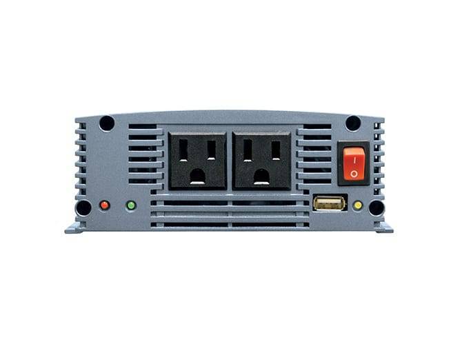 Samlex 600W Pure Sine Wave Inverter, dual outlets, USB port, ideal for Cabin Depot, high efficiency 60 Hz output with soft start technology.