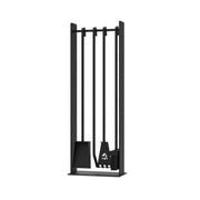 INEO Fireplace Tool Set with poker, broom, shovel, scraper, 28 5/8'' height, contemporary design, perfect for wood-burning maintenance - Cabin Depot