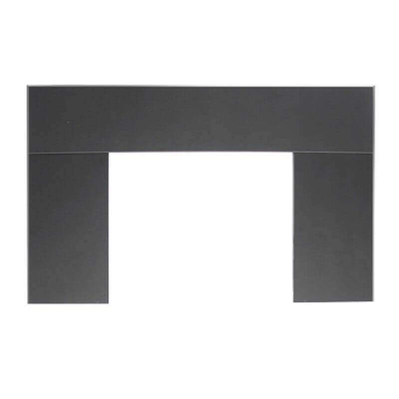 SBI 32" x 50" large faceplate with nickel trim kit for Drolet Escape 1800 wood insert at Cabin Depot.