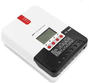 SRNE 20A MPPT Charge Controller with dual-peak tracking technology, available at Cabin Depot for efficient energy utilization.