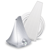 SureCall Flare 3.0 Signal Booster with Yagi Antenna for Canadian carriers, available at Cabin Depot, enhances cell service in homes and cabins.