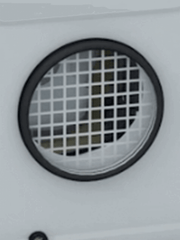 Cinderella Grid Ø121 Inlet grid steel white with combi gasket rear cover - Cabin Depot
