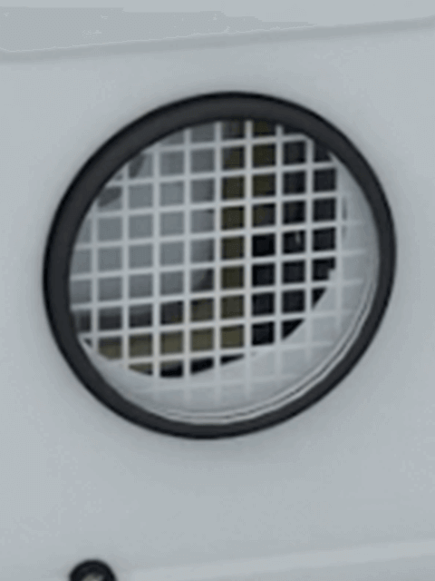 Cinderella Grid Ø121 Inlet grid steel white with combi gasket rear cover - Cabin Depot
