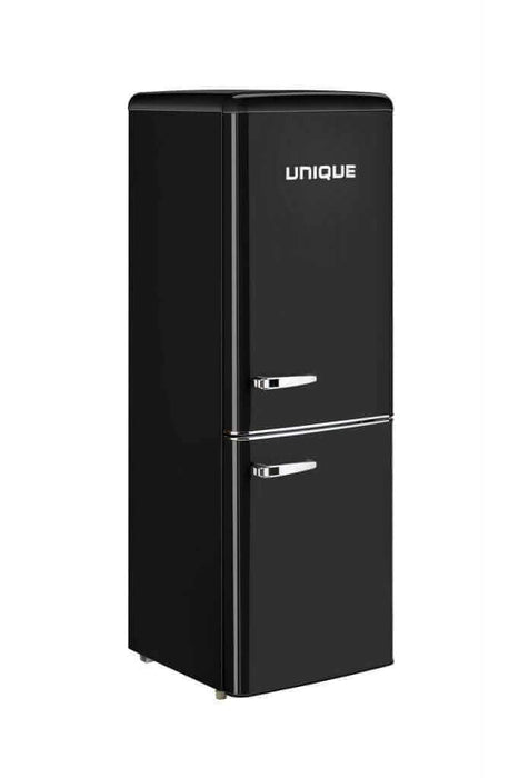 Unique 9 cu/ft Retro Refrigerator, Bottom Mount, Black - Available at Cabin Depot for Grid and Off-Grid Use