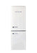 Unique 9 Cu/Ft Bottom Mount Retro Refrigerator from Cabin Depot, energy efficient for grid-tied and off-grid homes, white finish.