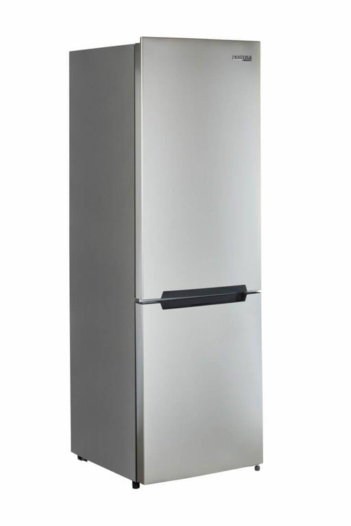 Prestige Stainless Steel Bottom Mount Refrigerator at Cabin Depot – Modern 12 Cu/Ft fridge with freezer, sleek design and frost-free feature.