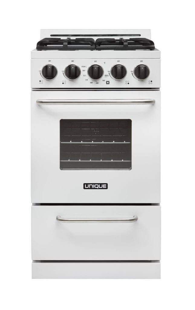 Unique 20" Propane Classic Range - off-grid cabin cooking solution with battery ignition from Cabin Depot.
