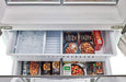 Interior drawer of the Unique 21.4 Cu/Ft French Door Refrigerator with ice bin and frozen foods, available at Cabin Depot.