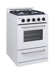 Unique 24" Classic Propane Range with cast-iron grates, from Cabin Depot. Off-grid design with battery ignition, LPG and NG compatible.