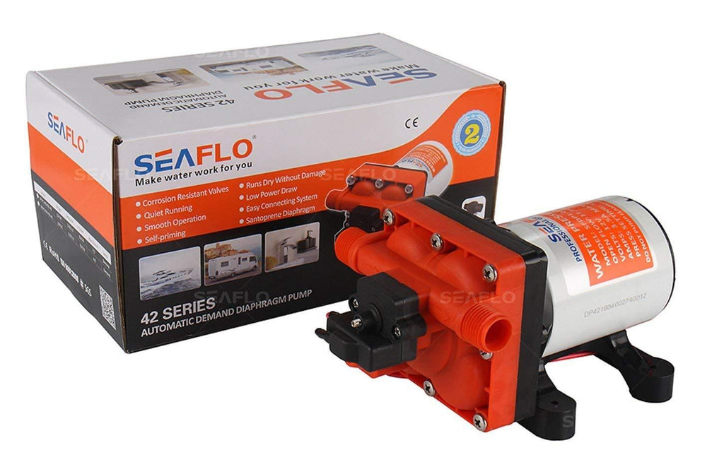 SEAFLO 12v Diaphragm Pump 3GPM 55PSI Model #SFDP1-030