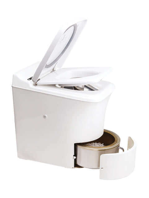 Cinderella Freedom Incinerating Toilet with Urinal from The Cabin Depot Bundle, includes a $250 gift card, reducing incineration cycles.