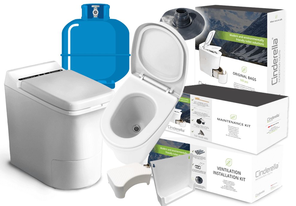 Cinderella Freedom Bundle with Urinal and Accessories from Cabin Depot