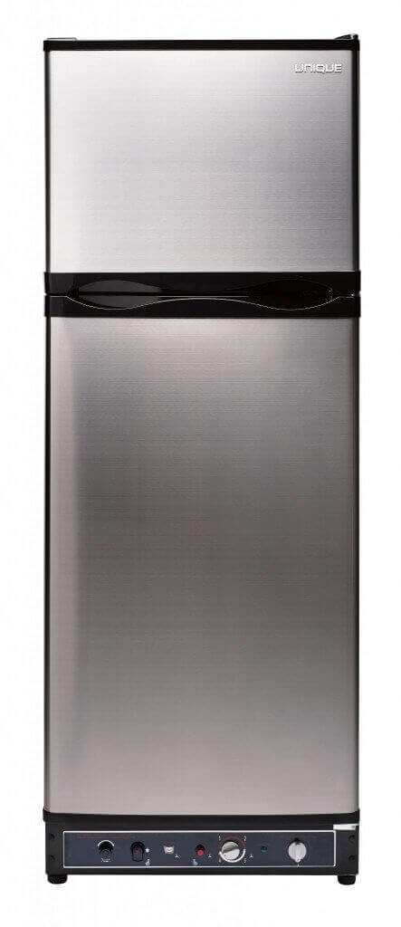 UNIQUE 10 CU/FT Propane Fridge with Freezer - Stainless Steel – by Unique | Available at Cabin Depot USA