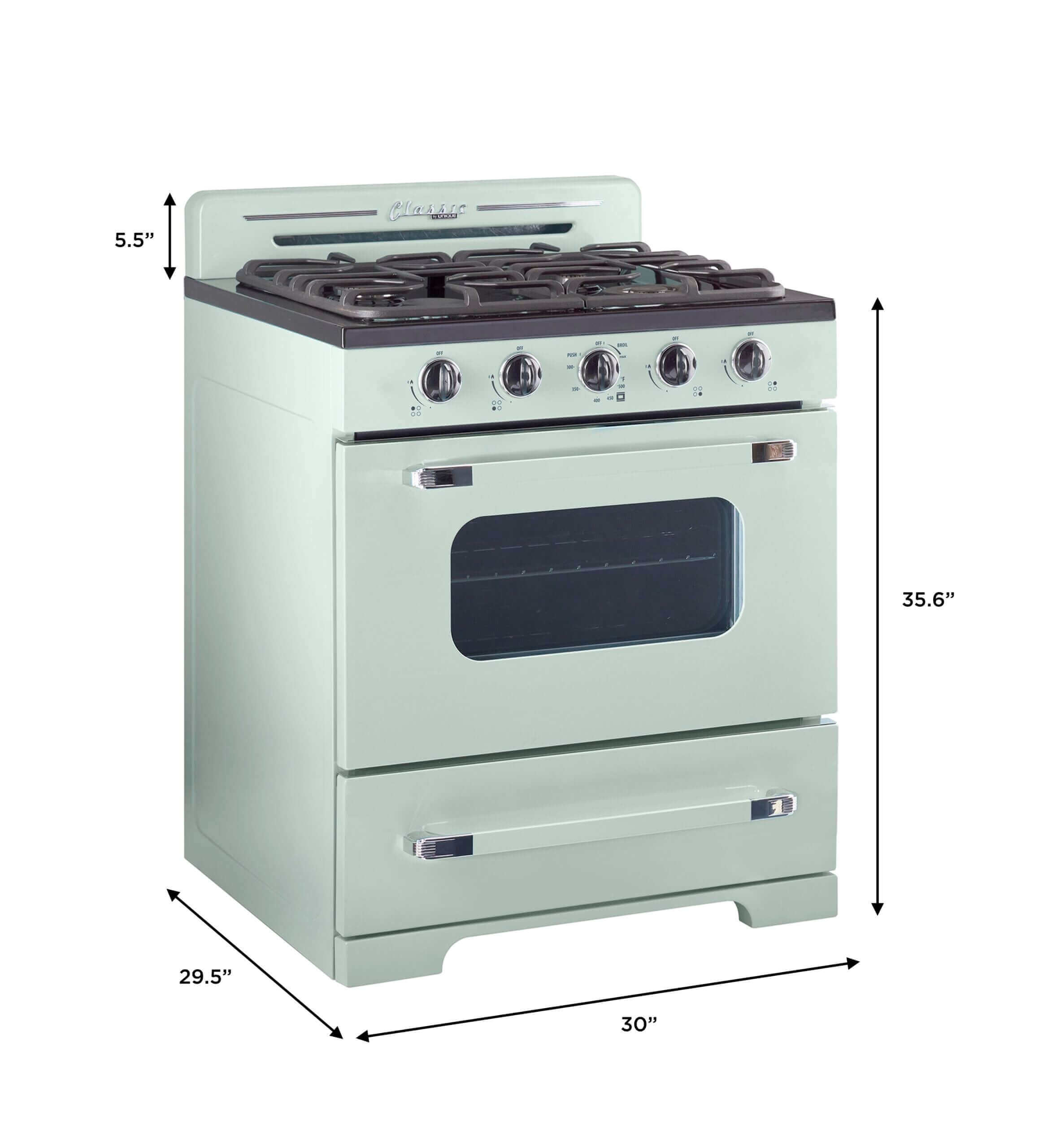 Classic Retro by Unique 30” Off-Grid Propane Range (Battery Ignition) – by Unique | Available at Cabin Depot USA