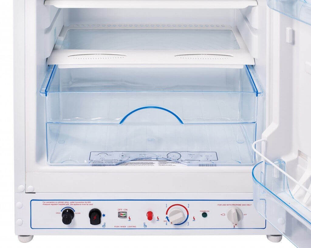 UNIQUE 8 CU/FT Propane Fridge with Freezer - White – by Unique | Available at Cabin Depot USA