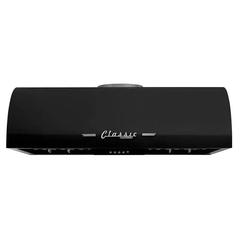 Unique 36-inch Classic Retro Range Hood with Chrome Accents, 1950s Design - Available at Cabin Depot