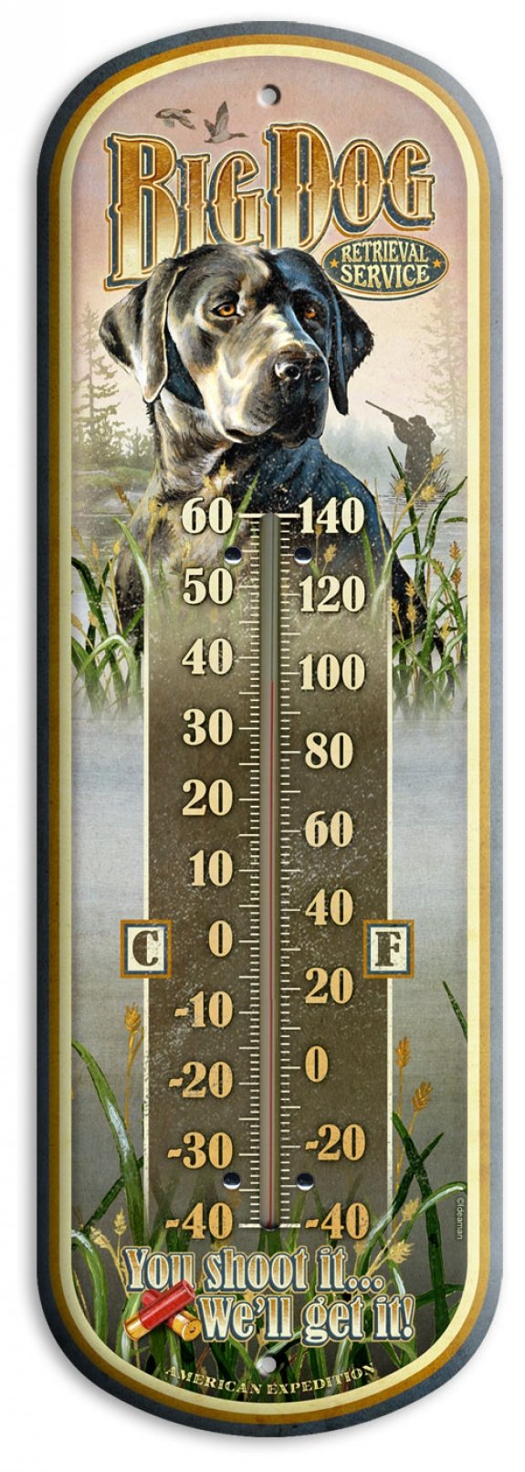 Country Side Products 17 Tall - The Great Outdoors Bear - Metal Thermometer